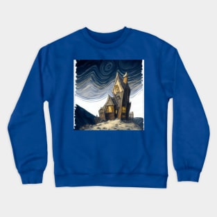 Starry Night Above The Shrieking Shack Crewneck Sweatshirt